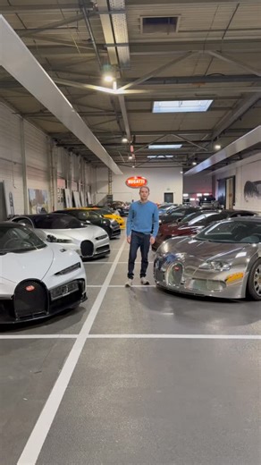 Tour of Bugatti’s top-secret prototype bunker 🤐 @autostadt #Bugatti #Veyron #Chiron #W16 #Prototype | TFJJ