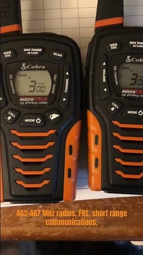 FRS Walkie Talkie’s. 1-3 miles range depending on conditions. #radio #twowayradio #newshorts