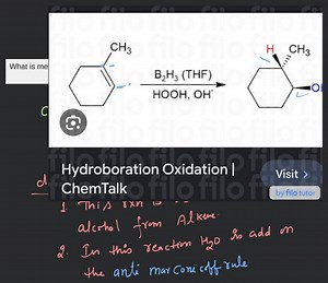 [Solved] What is meant by hydroboration-oxidation reaction? Ill... | Filo