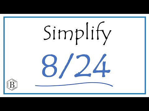 How to Simplify the Fraction 8/24