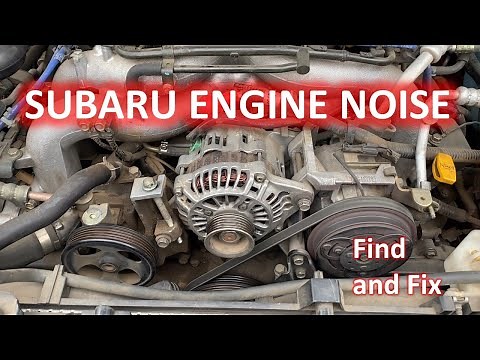 Subaru Engine Whining Noise Diagnostic + Drive Belts and Idler Pulley Replacement
