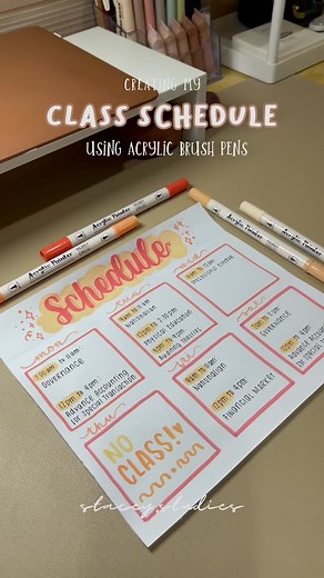 Create an Aesthetic Class Schedule with Calligraphy | Header Ideas