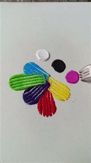 Simple Rangoli, Satisfying rangoli, Easy rangoli, ASMR video #asmroli,Tricks and tips,ASMR #rangoli