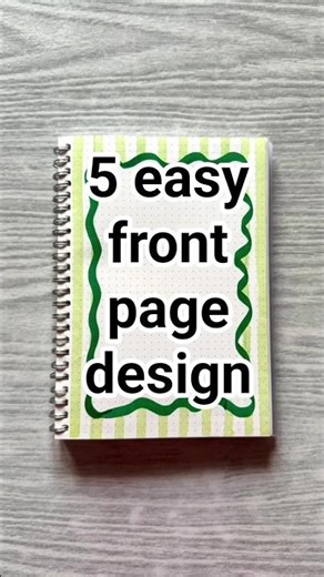5 easy front page design for school projects and idea note journals |Asthetic Girl #shorts #howto