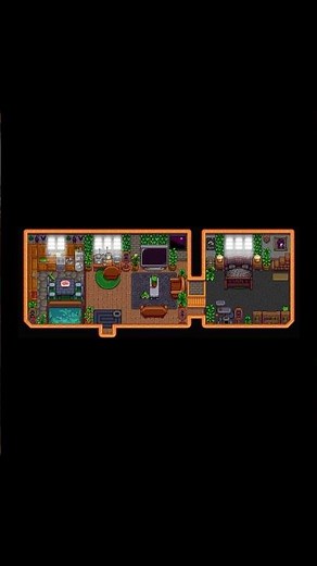 sebastian’s cosy little home 🐸🏍️🍃 #stardewvalley