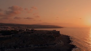 Sunset, Sea, Castle, Rethimno