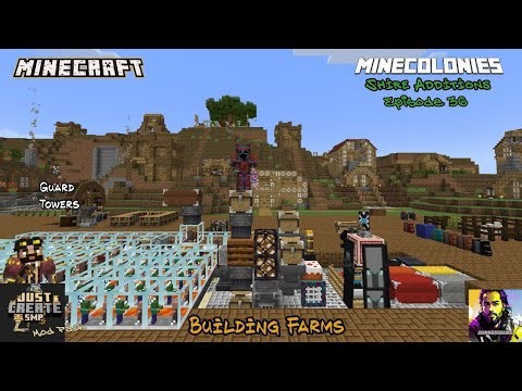 Just Create SMP mod pack & Minecolonies Shire Additions, School, Library, Tree Farms Ep 36 part 4