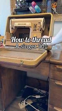 How to thread a singer 301A. Vintage sewing machine. #beginnersewing #sewingforbeginners #sew
