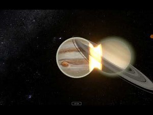 Solar System Simulator, Saturn collides with Jupiter