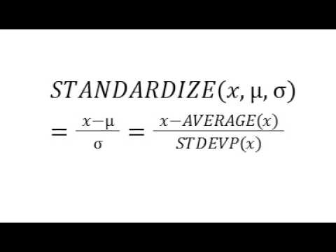 LINEST STANDARDIZE AVERAGE STDEVP RSQ F-Statistics