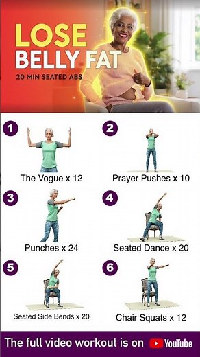 20 Min Seated Ab Workout for Seniors | Lose Belly Fat