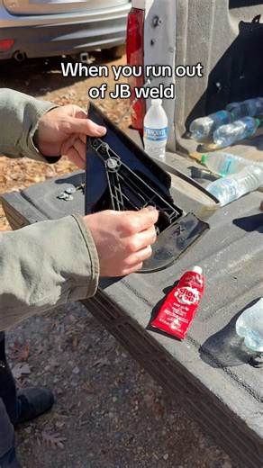 When you run outta JB weld just use whatever works #trucks #cars #mechanic #projectcar #chevy