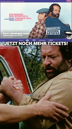 2.1M views · 36K reactions | Die große Bud Spencer & Terence Hill Nacht! Jetzt noch mehr Tickets  Ihr wollt dabei sein? Dann holt euch jetzt euer Ticket  https://cinedom.de/programmuebersicht/movie/die-grosse-bud-spencer-terence-hill-nacht/ Ausschnitt aus "Das Krokodil und sein Nilpferd" (1979) #BudSpencer #TerenceHill #DasKrokodilundseinNilpferd | Best of Bud Spencer & Terence Hill | Facebook