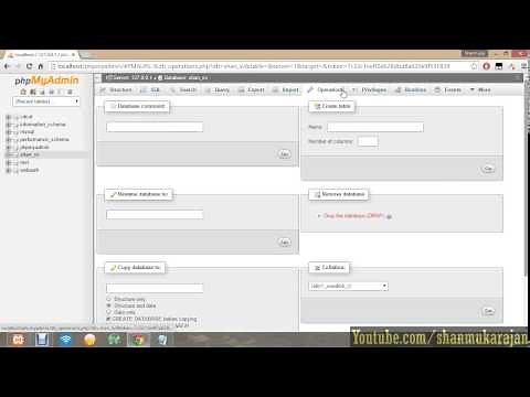 Create-Edit-Delete-Import/Export Database in PHPmyadmin