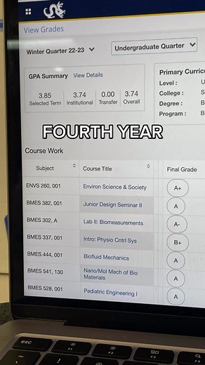 no like i actually do study a lot cause these classes are so hard 😭 this post was inspired by Mark who DM’d me to say that he found us creators who post about their studies fake cause we’re never transparent about our grades and courses. i thought that was really fair so i sent him over all this info and we actually spent a lot of time talking. i was able to help him with his courses that overlapped gave him some advice for his plan of study. now we are friends :) was i hesitant at first to pos
