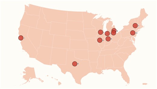Map shows 10 cities with best US housing markets