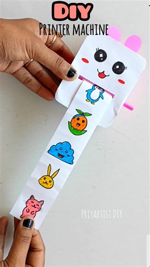 diy cute mini printer machine crafts l #origamicraft #diyminiprinter #miniprinter #shortsvideo #diy
