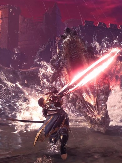 Great Sword Hunter Challenges Fatalis in Monster Hunter
