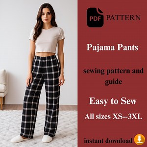 Pajama Pants Sewing Pattern | Easy Loungewear (digital PDF) - Etsy