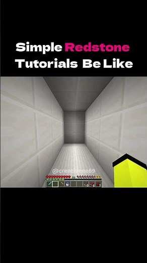 Simple Redstone Tutorials Be Like #minecraft