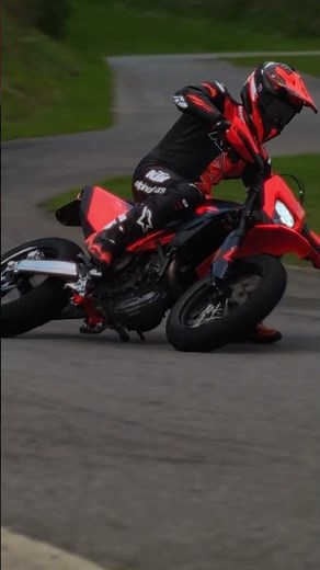 Chucking it down through the gears on the KTM 690 SMC R