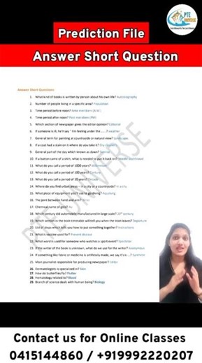 PTE Answer Short Questions Practice 2026 | Most Repeated ASQ with Answers | PTE Universe #pte90