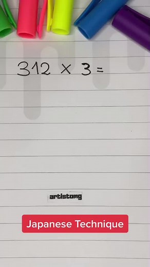 Japanese Technique for Dividing 312 by 3