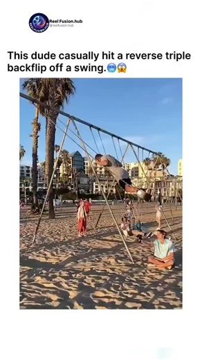 reel fusion.hub | This high-energy video captures a remarkable display of athleticism and precision at a beachside park, likely the famous Original Muscle... | Instagram