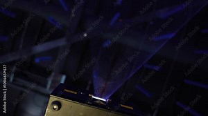 Laser light show. 4k video with the lasers used to create video setup during an event or party inside a club.