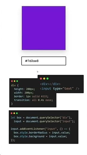 backgroundColor and Radius Change Using css & JS Seconds #htmleditor #cssfilters #cssanimation