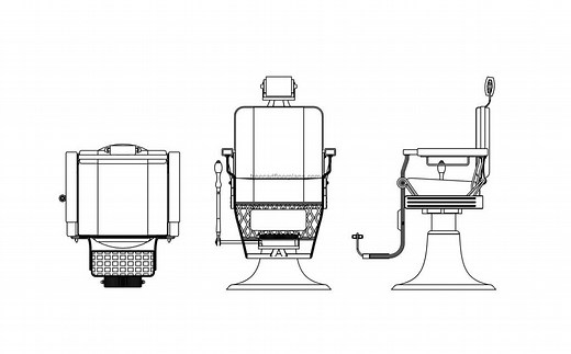 Barber Chair - Free CAD Drawings