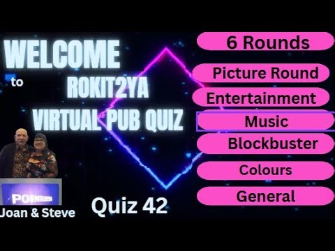 Rokit2ya Virtual Pub Quiz 42#triviawithanswers #pubquiz