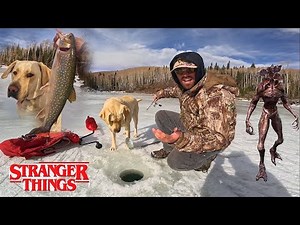 Catching “STRANGE FISH” & Cooking Them In Doritos!! (Demogorgon Spotted)