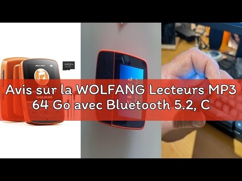 Avis sur la WOLFANG Lecteurs MP3 64 Go avec Bluetooth 5.2, Clip Sport, Taille Mini, Poids 28,3 g, Ra