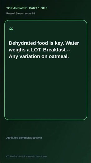 What is the most efficient food to take a for a 12-15 d