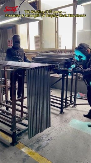 TIG Welding H Frames Precision & Strength for Display Rack Structures #sintopfixtures #displayracks