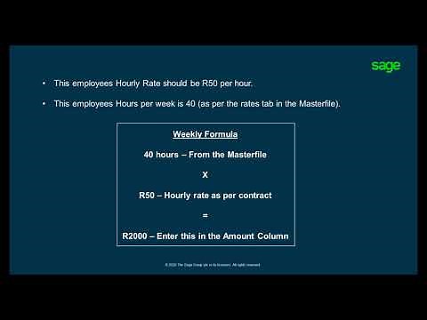 Pastel Payroll: Setting up Hourly Rate for Weekly employees