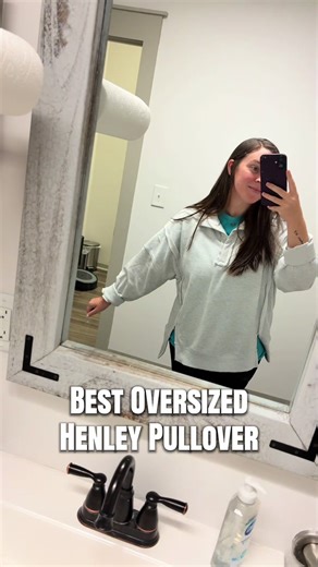 My go-to pullover right now — and it’s a TikTok shop find! I have the sleeves rolled up. It’s so comfortable! I love wearing it to work on my nursing shifts or just around the house. It’s lightweight, perfect for when you just need a little extra layering. #momoutfit #momootd #ootd #midsize #momssupportingmoms