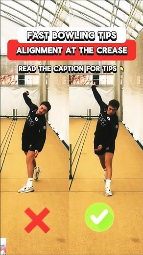 Fast Bowling Fundamentals: Why Foot Alignment Matters!✅❌⬇️#shorts