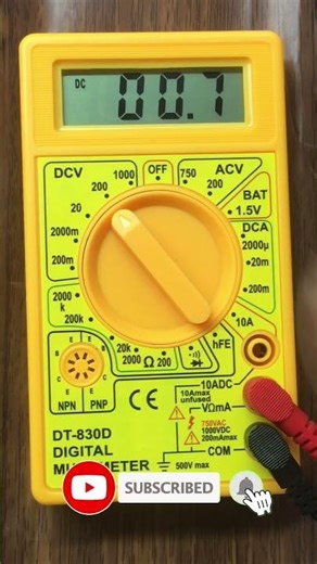 How to test a 12V power adapter with multimeter #diy #electronics