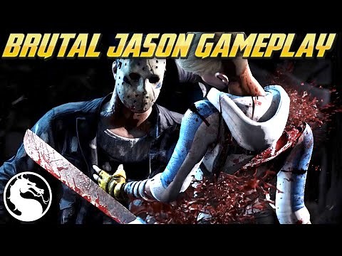 BRUTAL Mortal Kombat X: Jason Voorhees gameplay in 60fps!! - All Fatalities & Variations + BRUTALITY