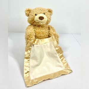 Baby Gund Peek A Boo Bear Interactive Stuffed Plush Animal Works! Talking Bear