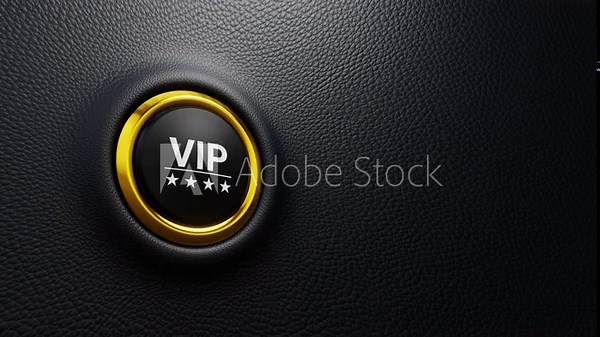 3D VIP golden button, Upgrading to premium service by pressing a golden button. 4k 3d loop animation