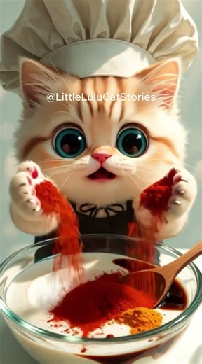 Cute Kitten Chef Catches & Grills Fish Better Than Me! 🐱🐟 Cute Farm Cooking Adventure | Lulu #shorts