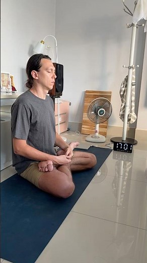 One hour meditation without moving my limbs.