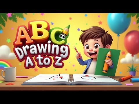 Alphabets Drawing A to Z | Learning Alphabet ABC | ABCD for Kids-50
