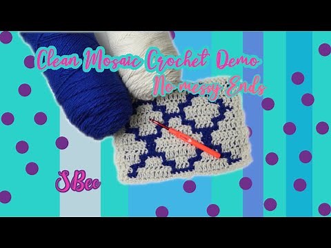 Crochet with me! No Ends Mosaic Crochet Demo/ Clean Mosaic Crochet