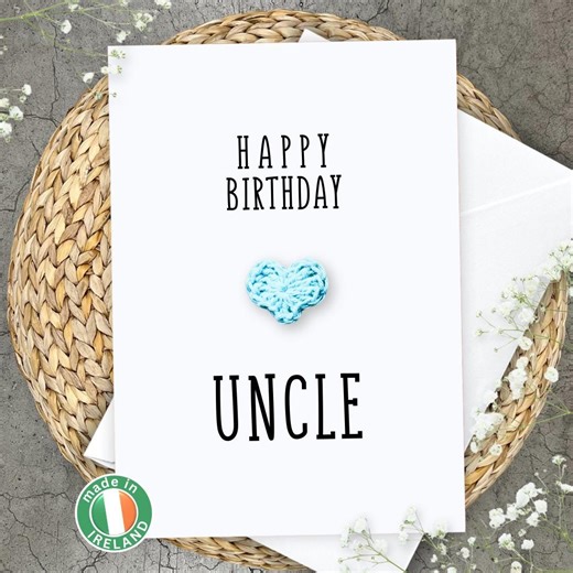 Uncle Birthday Card for Uncles From Niece or Nephew - Etsy UK