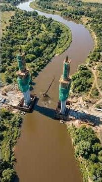 Cinematic Truss Bridge Construction Engineering-Accurate Drone View From Ground to Traffic #bridge