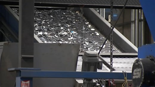 A look at how old electronics are shredded at CompuCycle